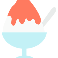 かき氷のイラスト・いちご味・夏（png+jpg+eps）