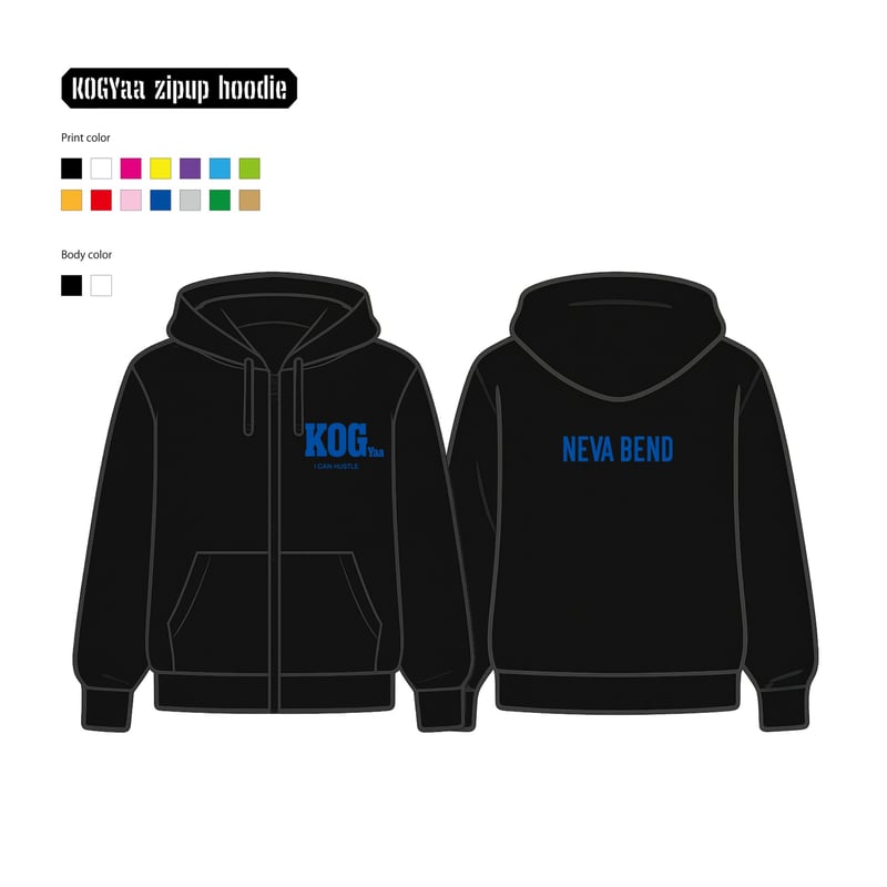 新商品】KOGYaa ジップパーカー ブルー | KOGYARU STORE