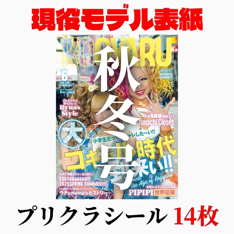 販売終了_【現役モデル表紙】KOGYARU秋冬号＋プリクラシール全14枚