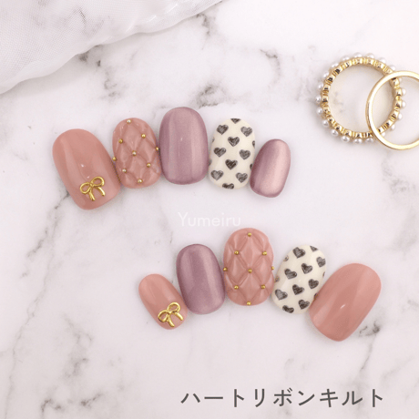 ハートリボンキルト