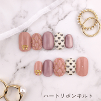 ハートリボンキルト