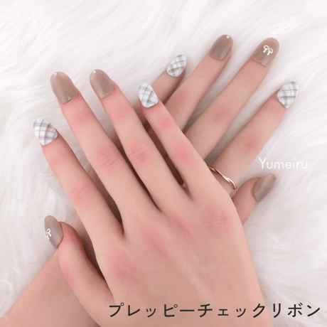 プレッピーチェックリボン
