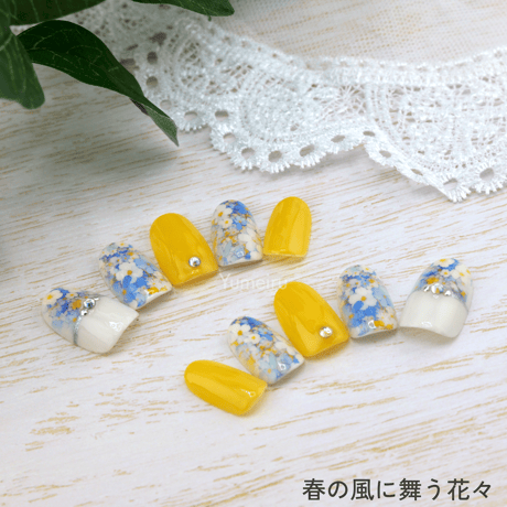 春の風に舞う花々