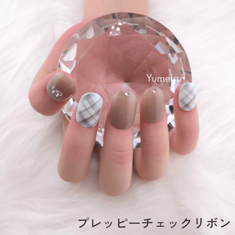 プレッピーチェックリボン