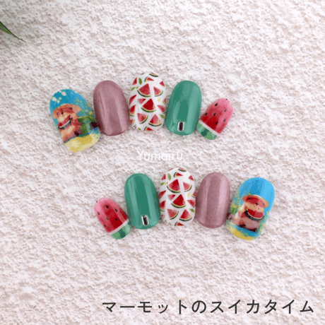 マーモットのスイカタイム
