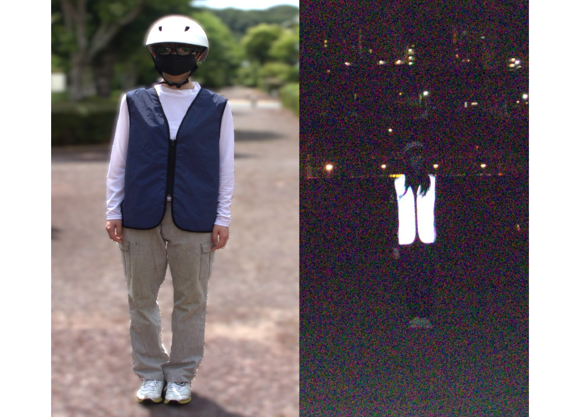 安全ベスト 反射ベスト 散歩 複合素材（ネイビー×全面反射）使用