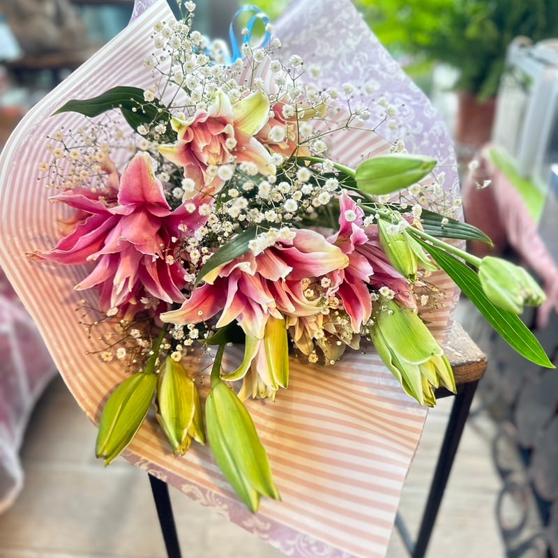 八重咲百合の花束 | 花福