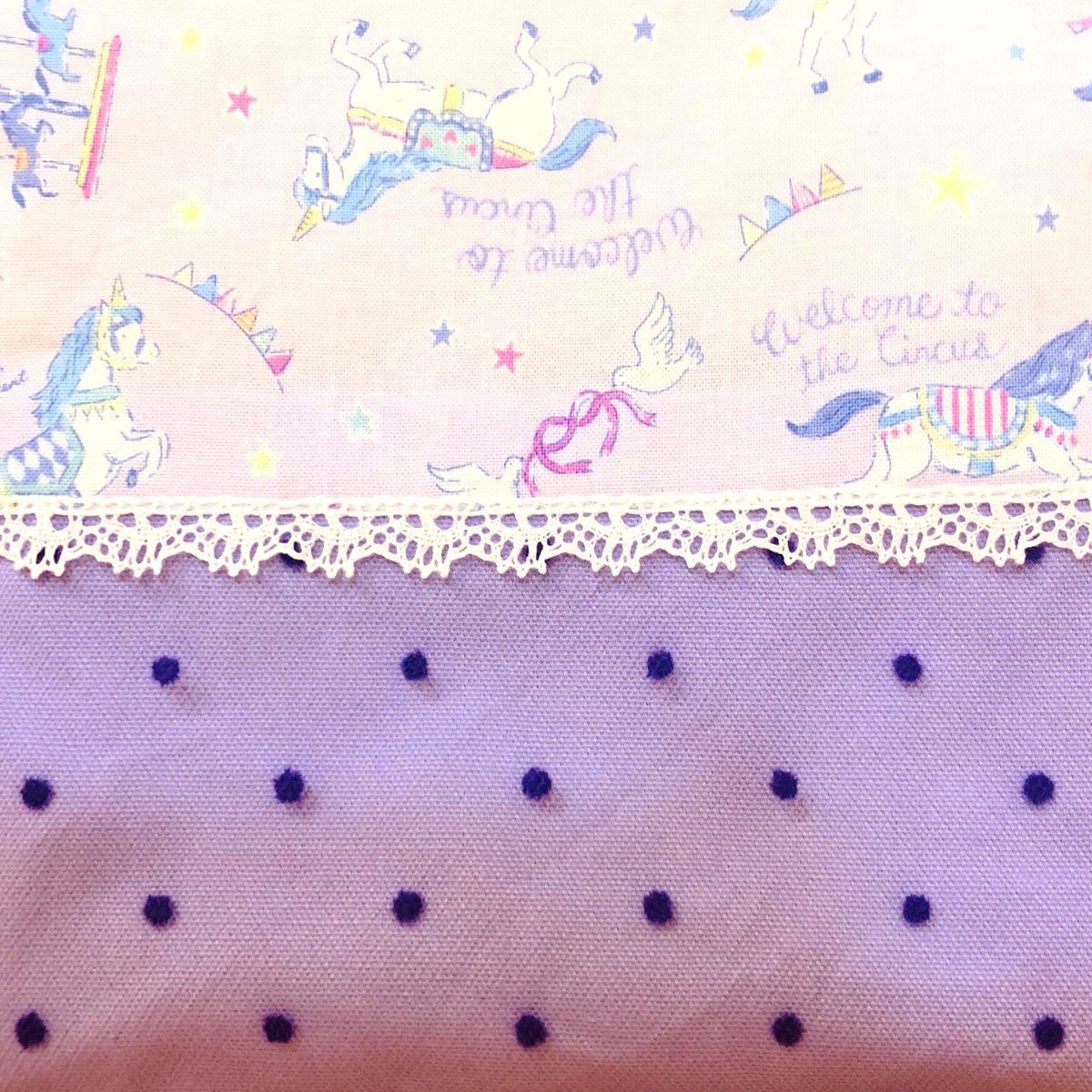 オーダー品】お弁当袋 ユニコーン ピンク ストライプ ラメ 色違い