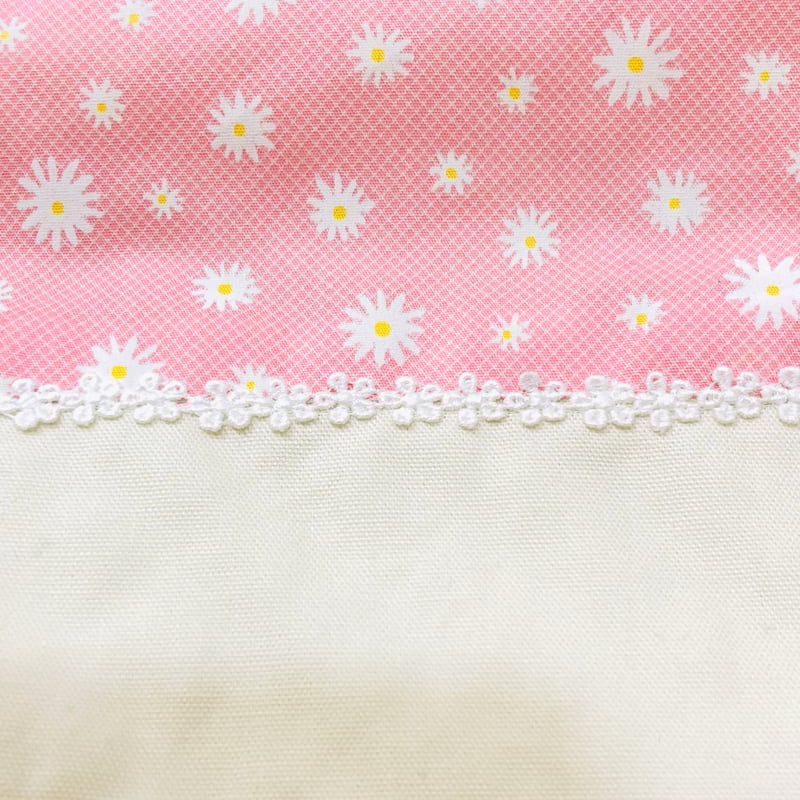 お弁当袋（ふんわりピンクとマーガレット柄） | 株式会社nui