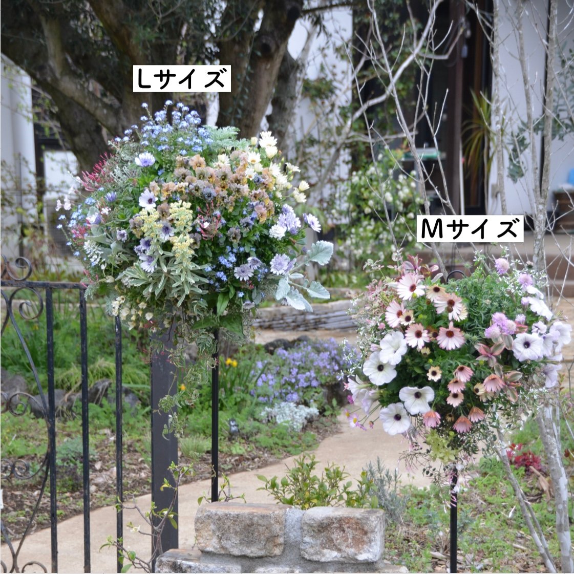 ハンギングバスケット 季節のハンギングバスケット L size | yama niwa