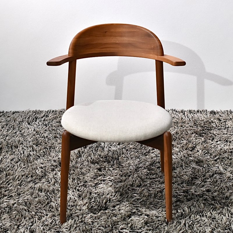 YU UC2 ダイニングチェア A783-0001 ホワイト&リネン オイル塗装 WN