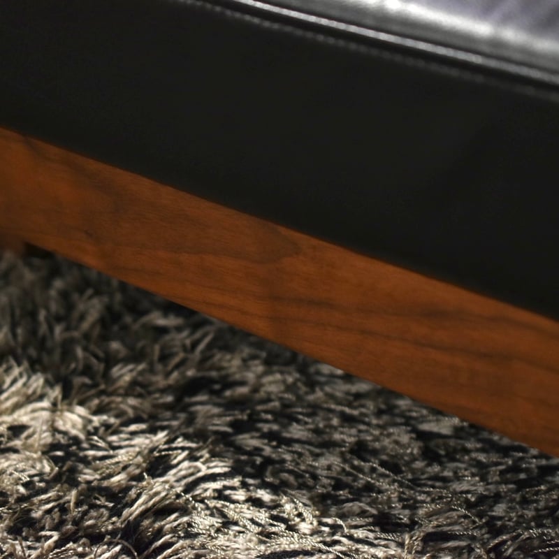 デニッシュソファ3シーター180 ナッパレダーブラック WN 背と座