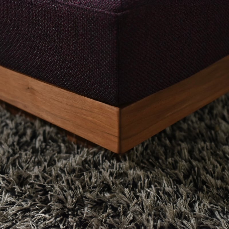 バリスソファ3シーター180 ＋ オットマン マトリックス バーガンディ