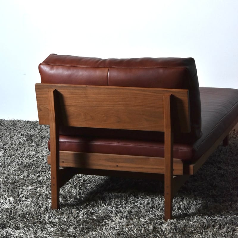 ポロソファ アームレスカウチ80 ガルボ ブラウンルージュ WN【マスター