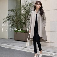トレンチコート アウター ロング丈 スプリングコート