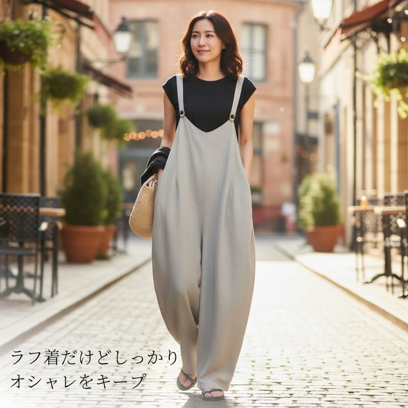 レディース サロペット オールインワン ノースリーブ | AGUICHANT