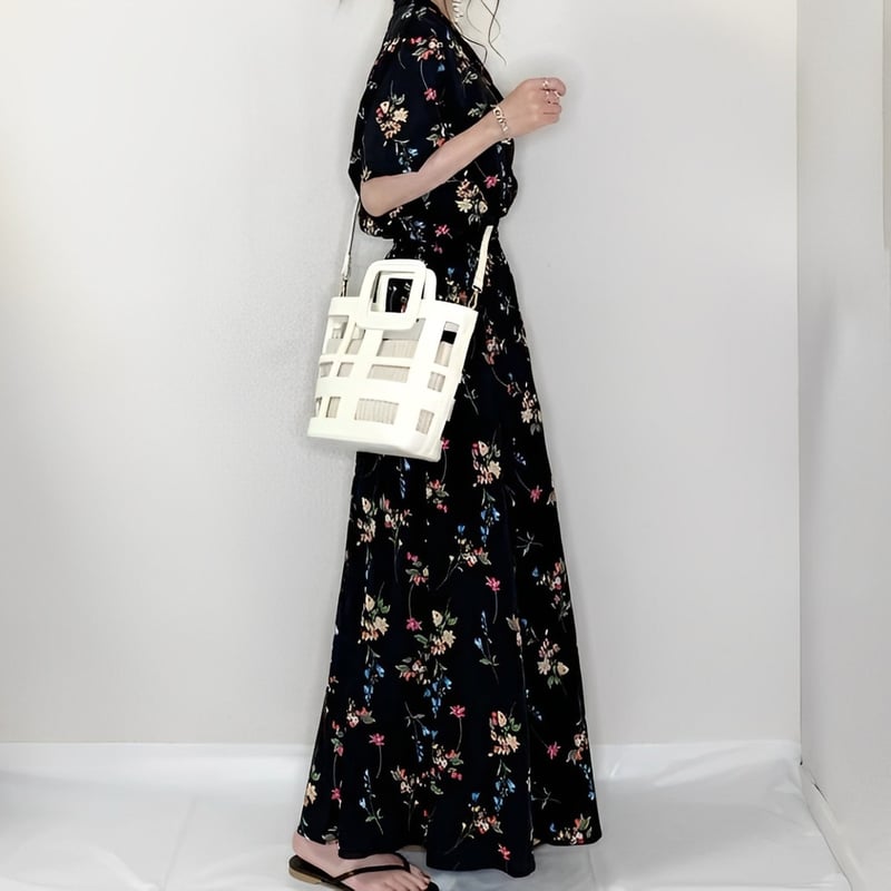 LUCIANO PARRI 花柄ワンピース ロングワンピース 花柄 | AGUICHANT
