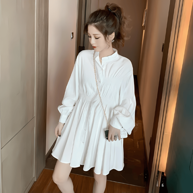 3426【美品】マメクロゴウチ リネンチュニック ミニワンピース 白 S 9zwz5mz4bs2e_1.jpg ワンピース