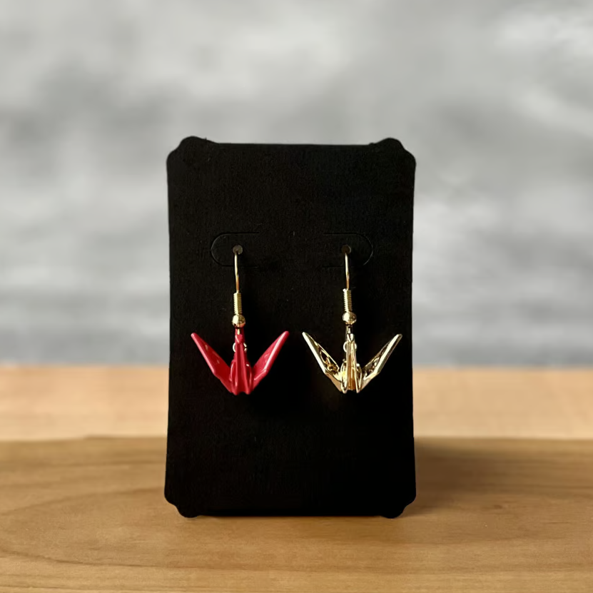 優雅な長寿の象徴 - 鶴のピアス＆イヤリング Crane earrings | 築地1935