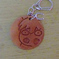 ウマコの手彫りレザーキーホルダー