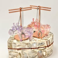 ウマコツヤツヤキーホルダー②蹄鉄チャーム付き