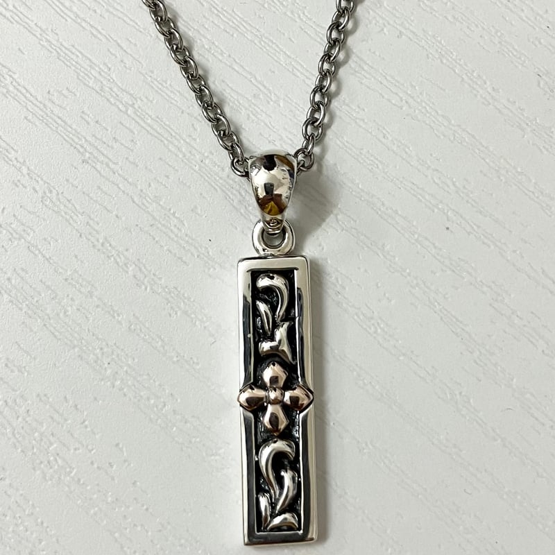 ペンダントトップ シルバー925 花 長方形 560101000074-107 | happine