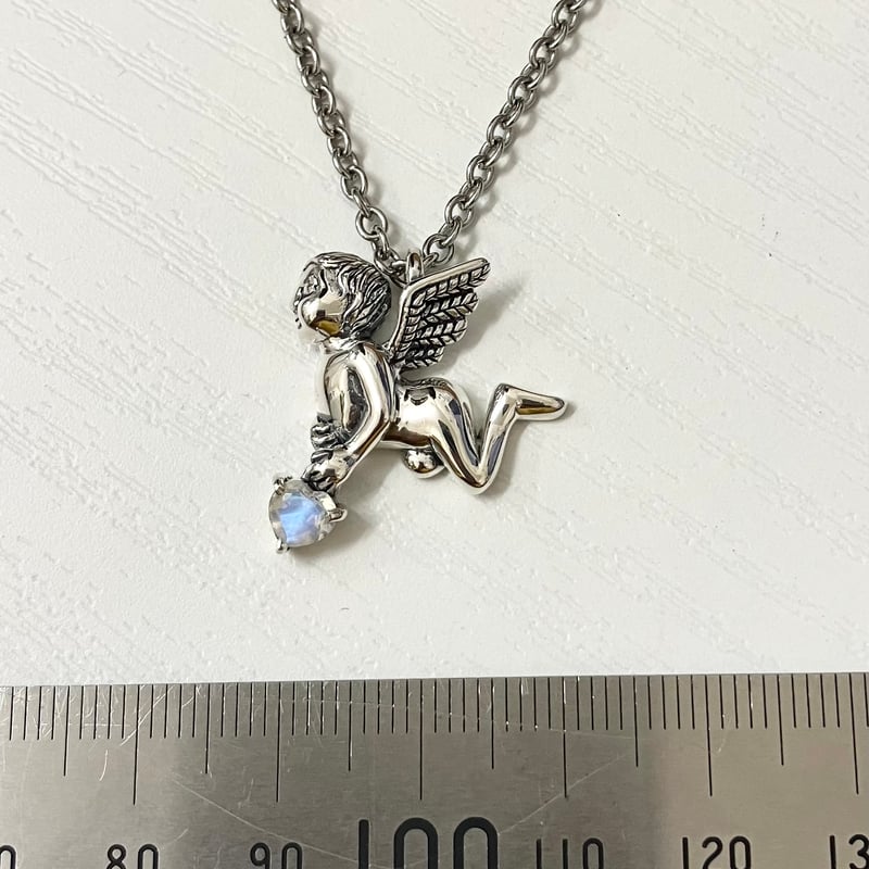 ペンダントトップ シルバー925 天使 ストーン付き 560101000074-108 | h