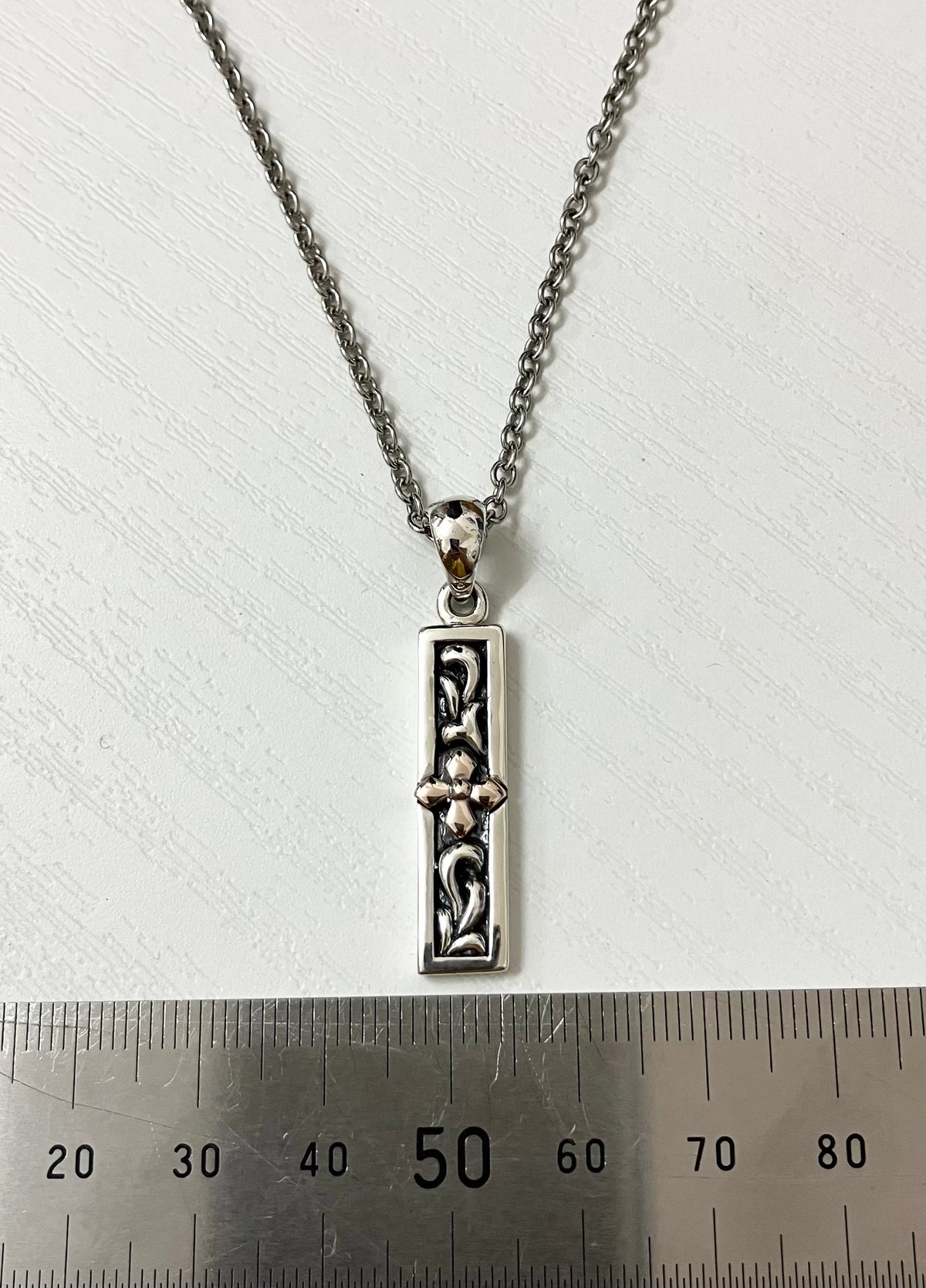 ペンダントトップ シルバー925 花 長方形 560101000074-107 | happine