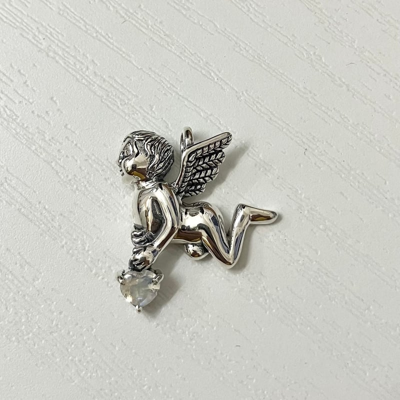 ペンダントトップ シルバー925 天使 ストーン付き 560101000074-108 | h