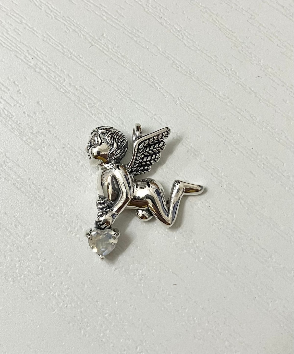 ペンダントトップ シルバー925 天使 ストーン付き 560101000074-108 | h