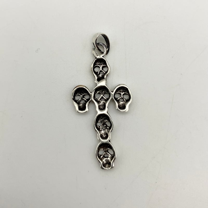 ペンダントトップ シルバー925 十字架ドクロ 569101000095-93 | happine