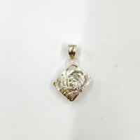 シルバー 925花モチーフ ペンダント トップ Silver925 フラワーモチーフペンダントトップ(CZ付)7.5×7.5