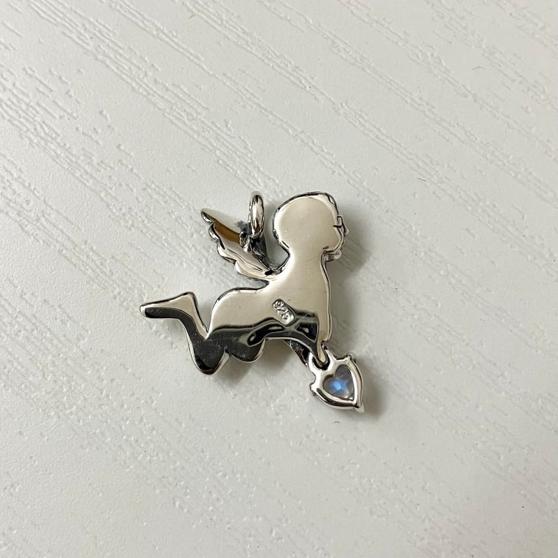 ペンダントトップ シルバー925 天使 ストーン付き 560101000074-108 | h