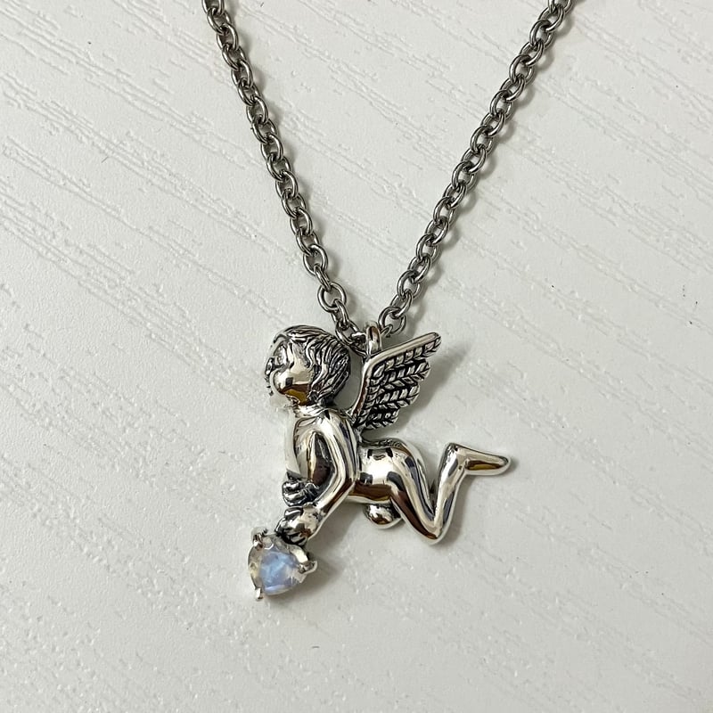 ペンダントトップ シルバー925 天使 ストーン付き 560101000074-108 | h