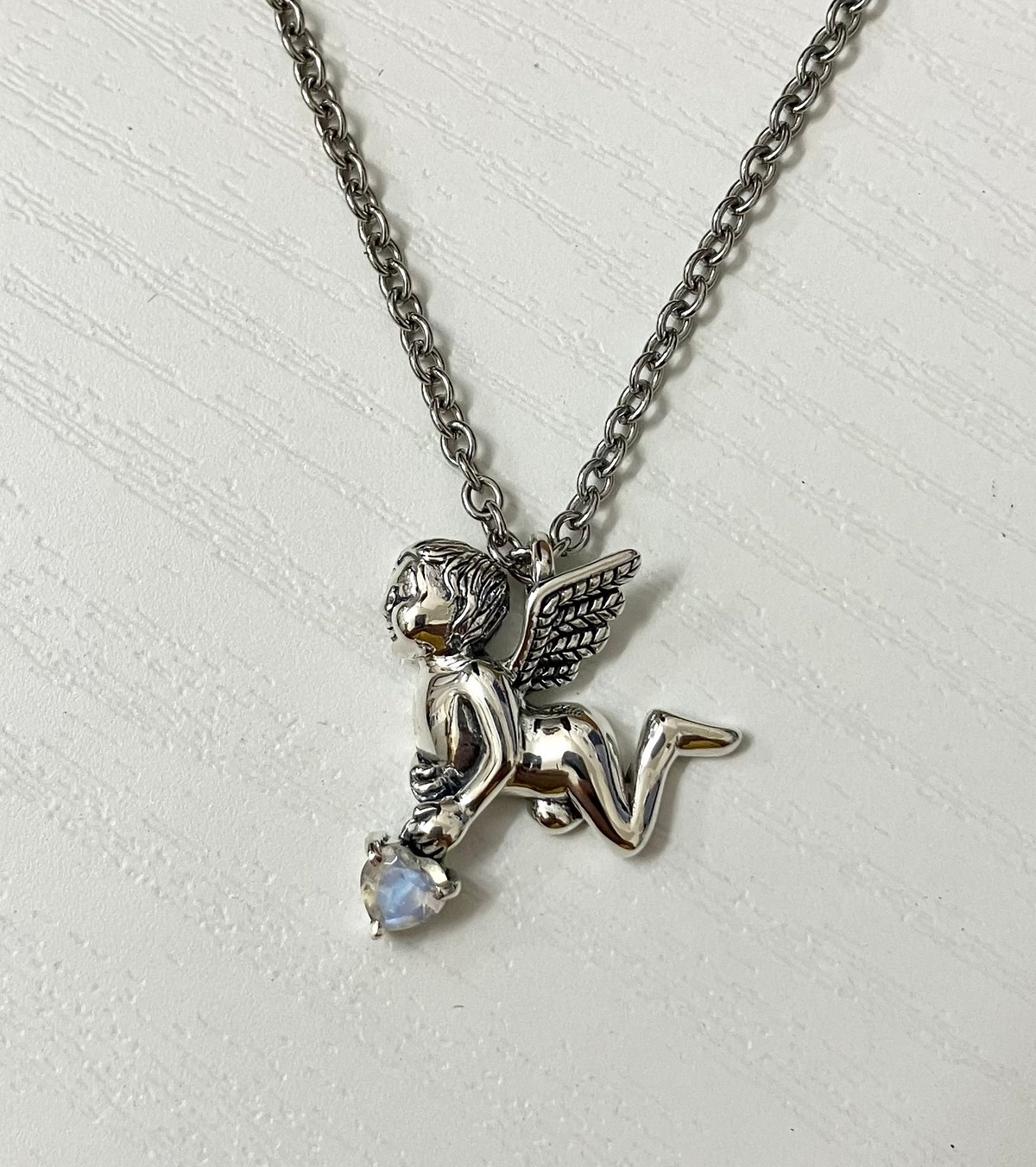 ペンダントトップ シルバー925 天使 ストーン付き 560101000074-108 | h