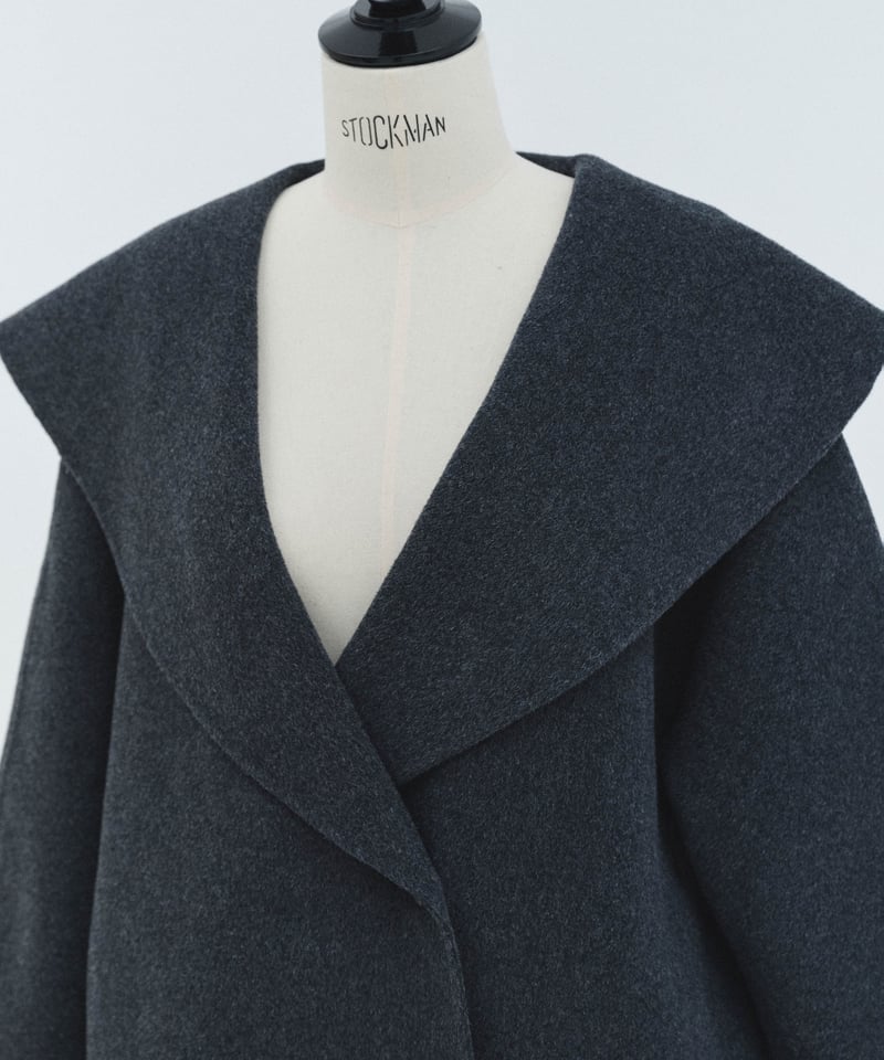 Big collar coat（Charcoal gray） | CLORE+