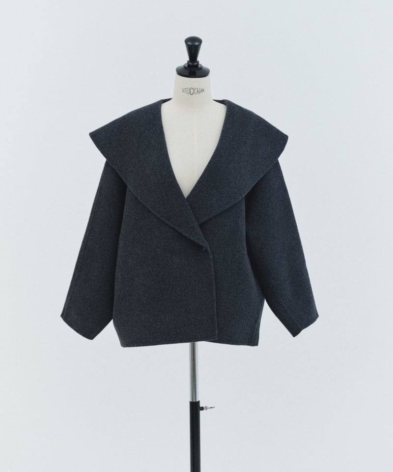 Big collar coat（Charcoal gray） | CLORE+