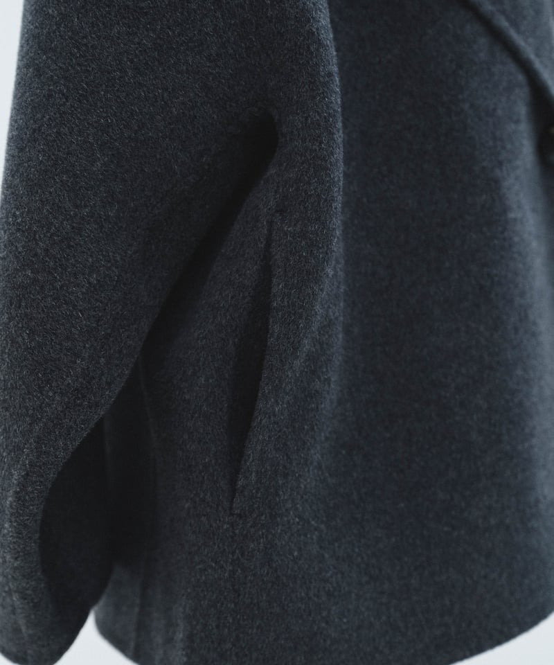 Big collar coat（Charcoal gray） | CLORE+