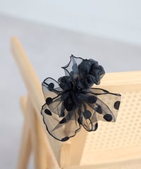 Sheer Ribbon Chouchou【Black】