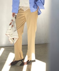 Side Slit Zip Pants【Beige】