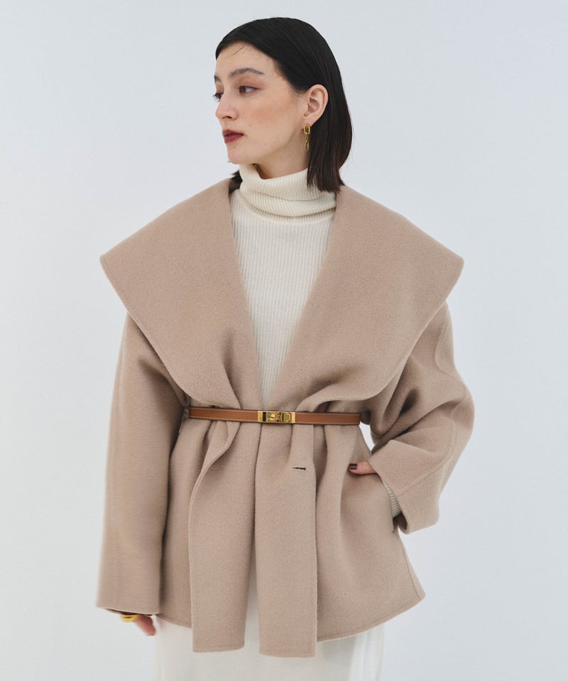 CLORE+　ビッグカラーコート Big collar coat（Beige） | CLORE+