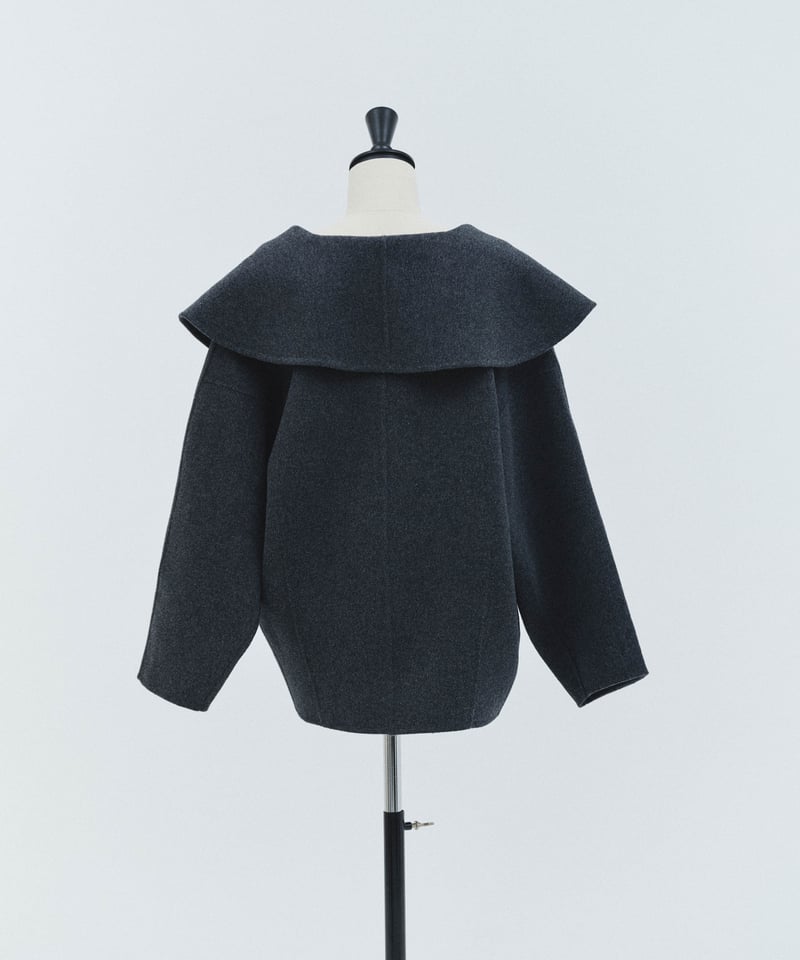 Big collar coat（Charcoal gray） | CLORE+