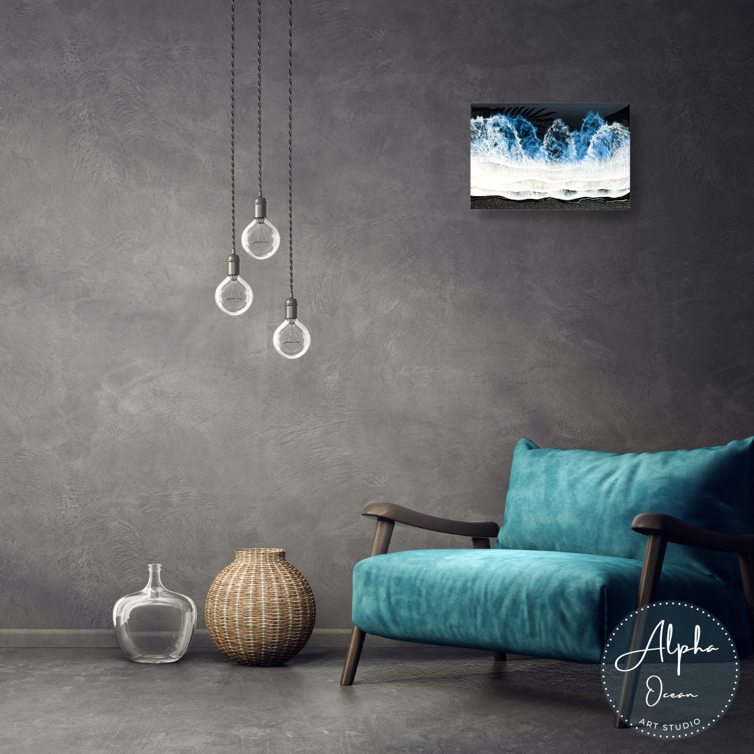 受注制作品】【ブラックオーシャン】木製パネル A4〜A1、ワイドパネル