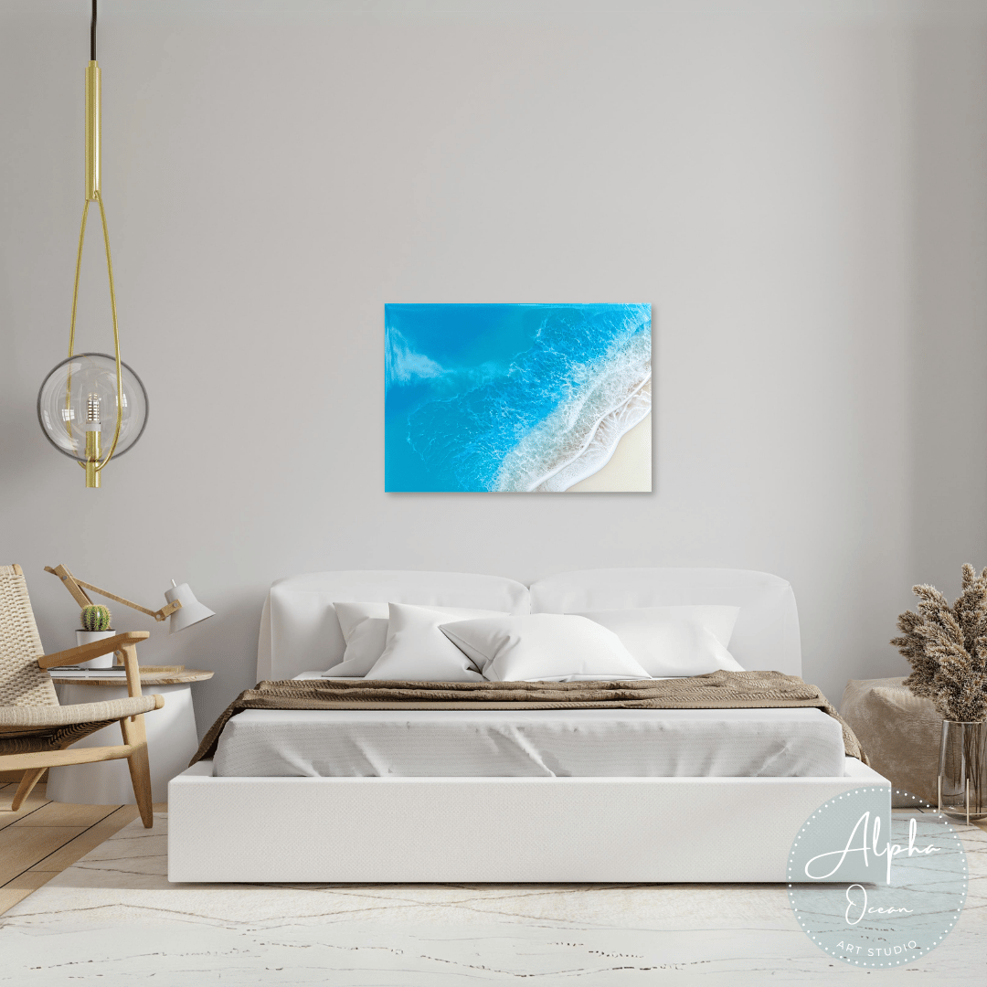 ブラックオーシャン ロングパネル オーシャンアート 壁掛け レジン  