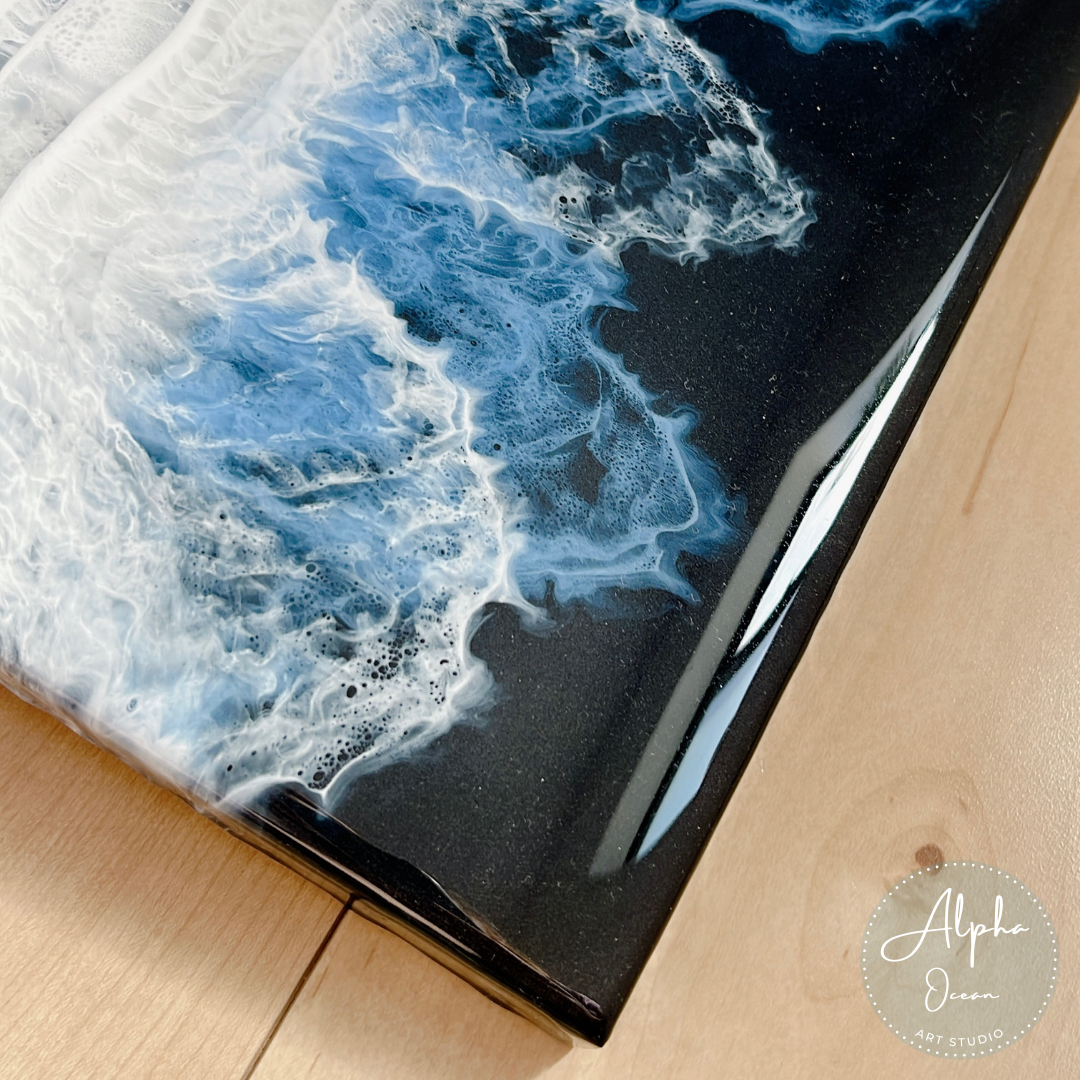 受注制作品】【ブラックオーシャン】木製パネル A4〜A1、ワイド