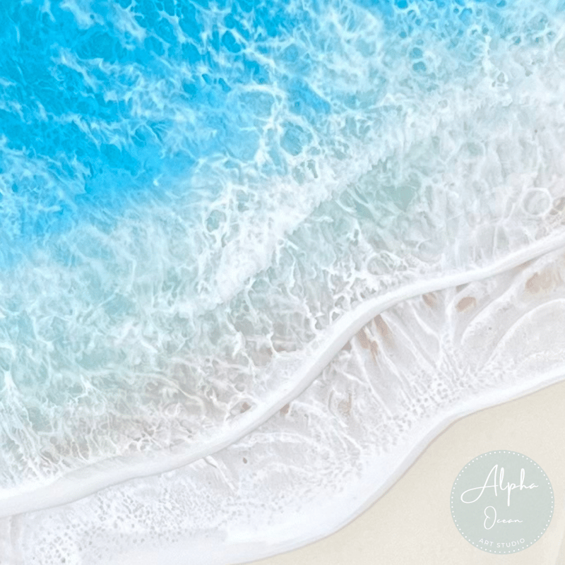 受注制作品】【A1サイズ】 木製パネル オーシャンレジンアート | Alpha