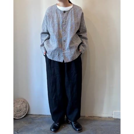 UT251PT033 オーガニックリネンツイル　ギャザーパンツ