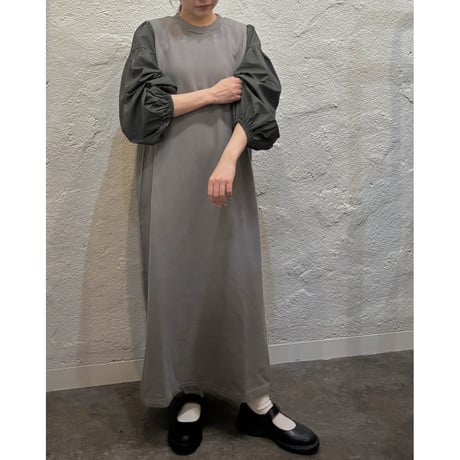 US250CT018 セントラル裏毛 タイプライターコンボワンピース