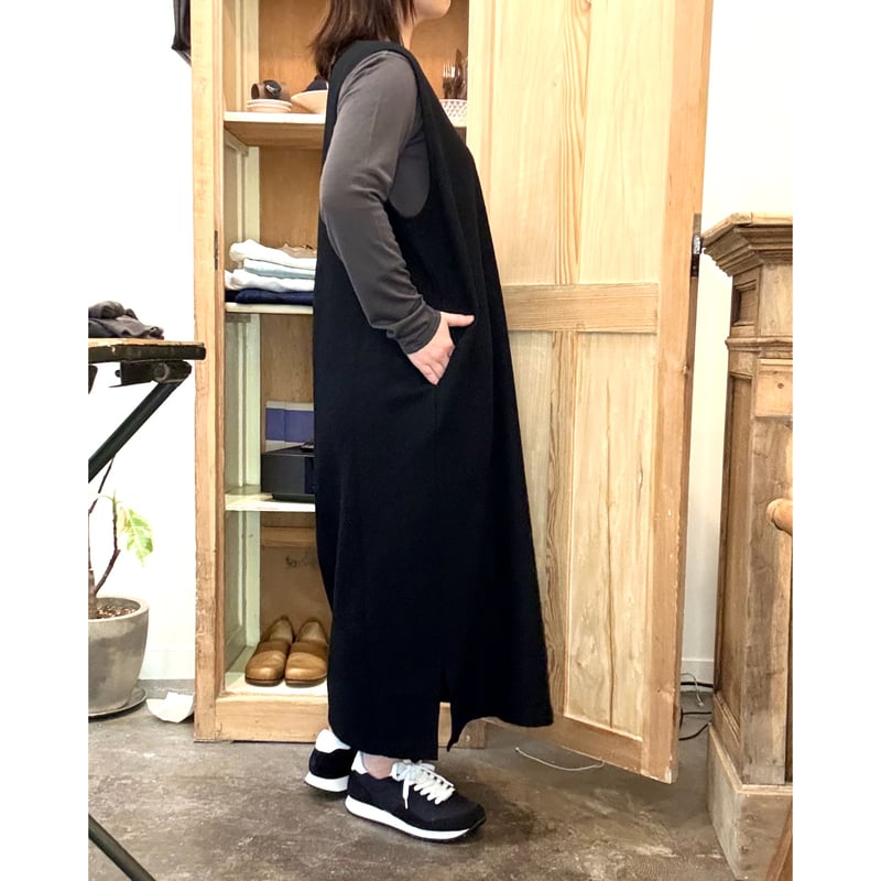 UT243CT016 ウール圧縮 ジャンパードレス | GALERIE TISSU