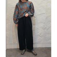 US244CT011　ベロア　イージーテーパードパンツ